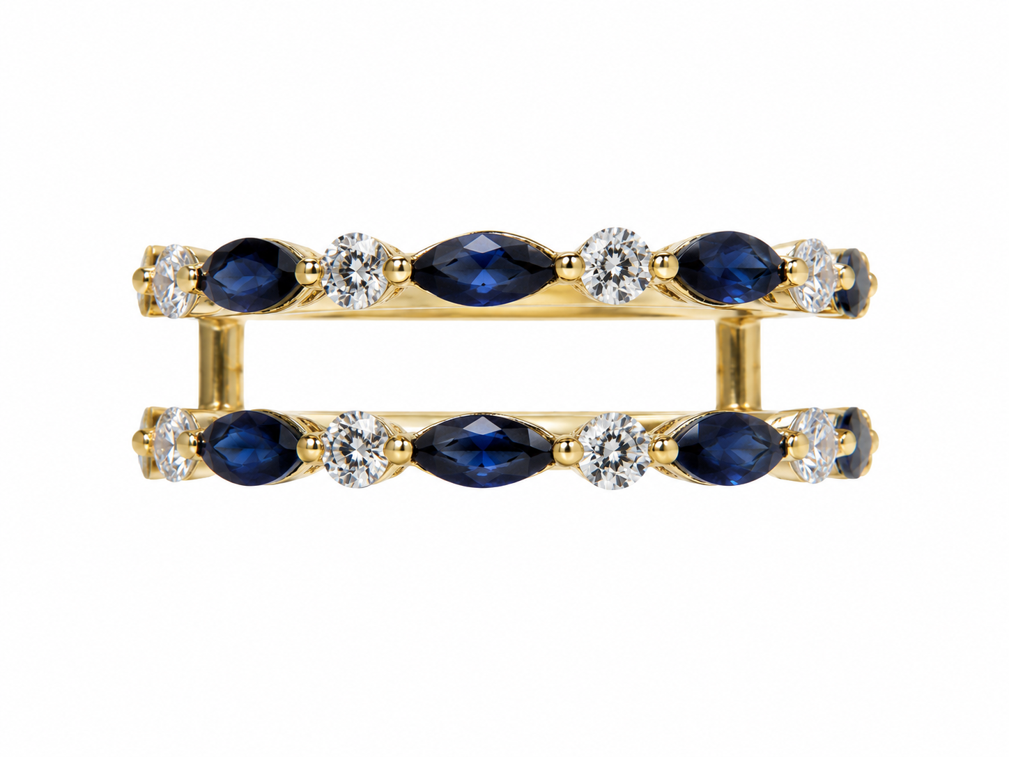 Ariel Gold 0.40 Carat Marquise & Round Diamond Ring Guard